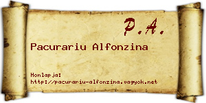Pacurariu Alfonzina névjegykártya